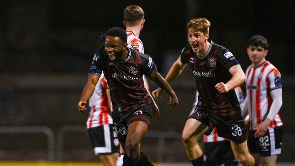 Rooney and Akintunde fire Bohs to win over Derry